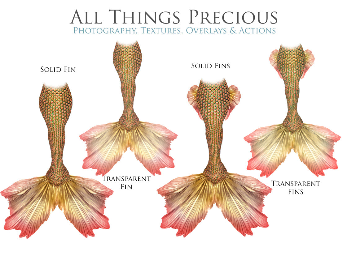 MERMAID TAILS Set 5 - Digital Overlays